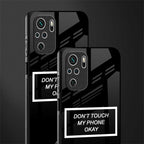don't touch my phone black glass case for redmi note 10s image-2