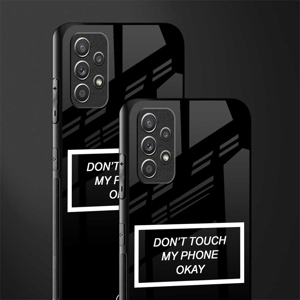 don't touch my phone black glass case for samsung galaxy a32 4g image-2