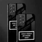 don't touch my phone black glass case for samsung galaxy a32 4g image-2