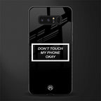 don't touch my phone black glass case for samsung galaxy note 8 image