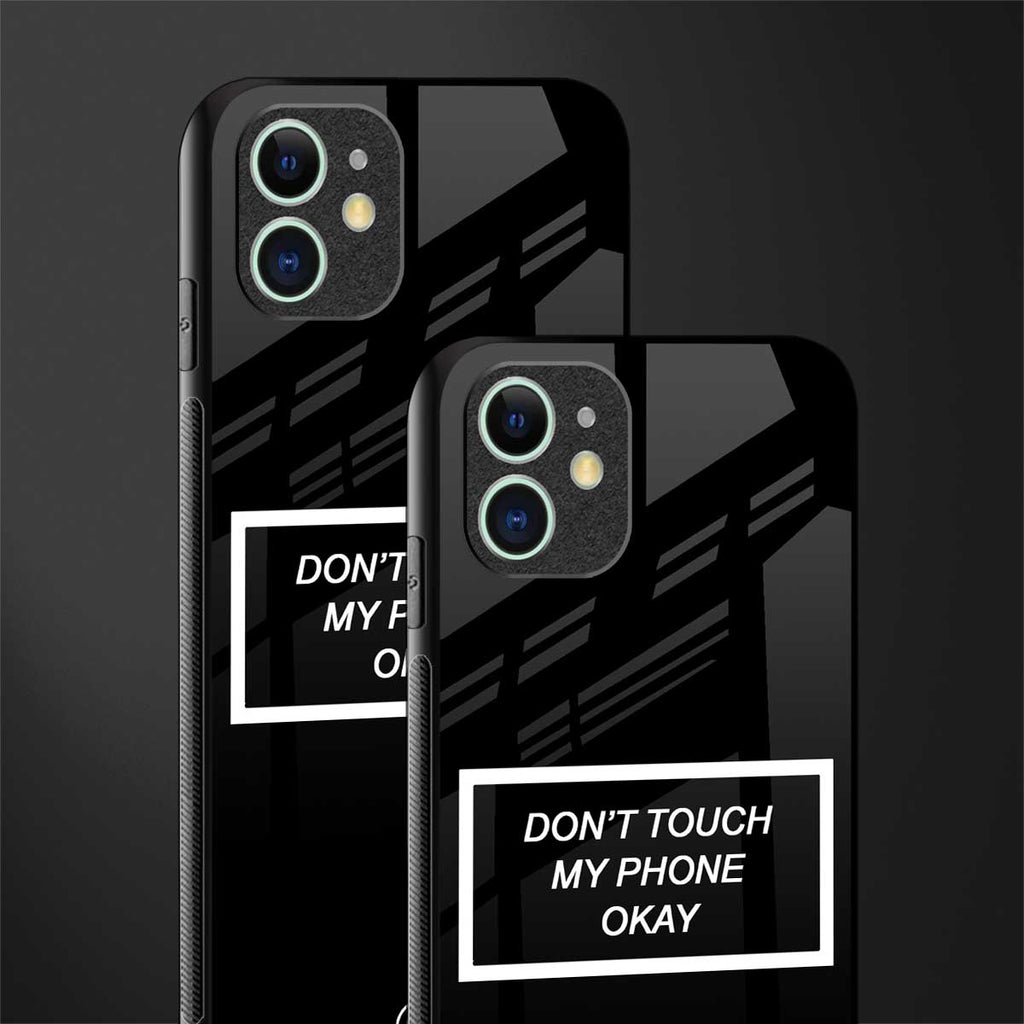 don't touch my phone black glass case for iphone 11 image-2