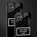 don't touch my phone black glass case for iphone 11 image-2