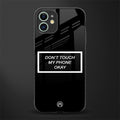 don't touch my phone black glass case for iphone 11 image