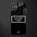 don't touch my phone black glass case for iphone 11 image