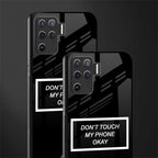 don't touch my phone black glass case for oppo f19 pro image-2