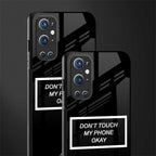 don't touch my phone black glass case for oneplus 9 pro image-2