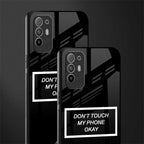 don't touch my phone black glass case for oppo f19 pro plus image-2