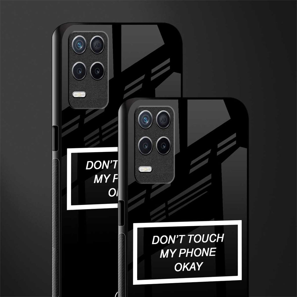 don't touch my phone black glass case for realme 8 5g image-2