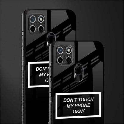 don't touch my phone black glass case for realme c21 image-2