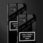 don't touch my phone black glass case for samsung galaxy a22 5g image-2