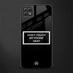 don't touch my phone black glass case for samsung galaxy a22 5g image