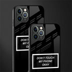 don't touch my phone black glass case for iphone 11 pro max image-2