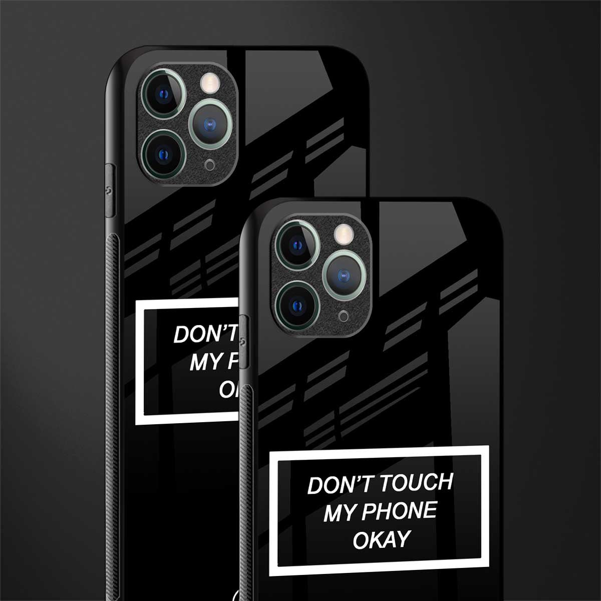 don't touch my phone black glass case for iphone 11 pro max image-2
