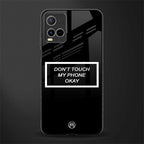 don't touch my phone black glass case for vivo y21s image
