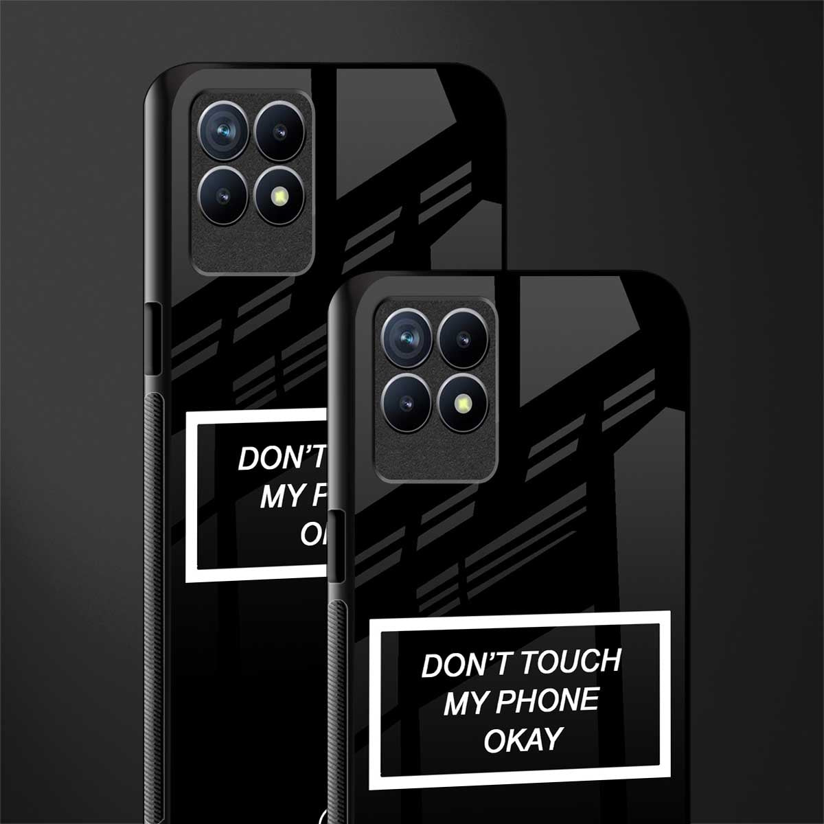 don't touch my phone black glass case for realme narzo 50 image-2