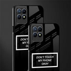 don't touch my phone black glass case for realme 8i image-2