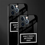 don't touch my phone black glass case for iphone 12 pro image-2