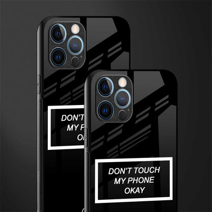 don't touch my phone black glass case for iphone 12 pro max image-2