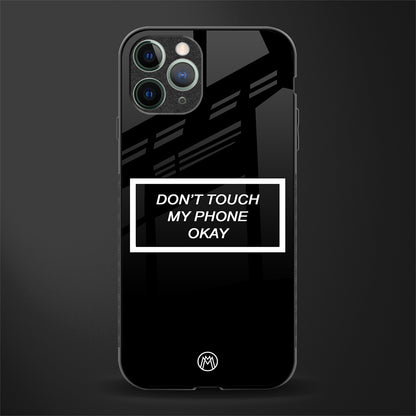 don't touch my phone black glass case for iphone 11 pro max image