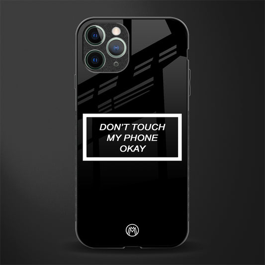 don't touch my phone black glass case for iphone 11 pro max image