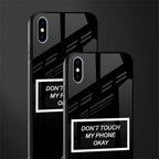 don't touch my phone black glass case for iphone xs max image-2