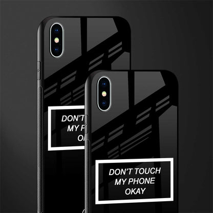 don't touch my phone black glass case for iphone xs max image-2