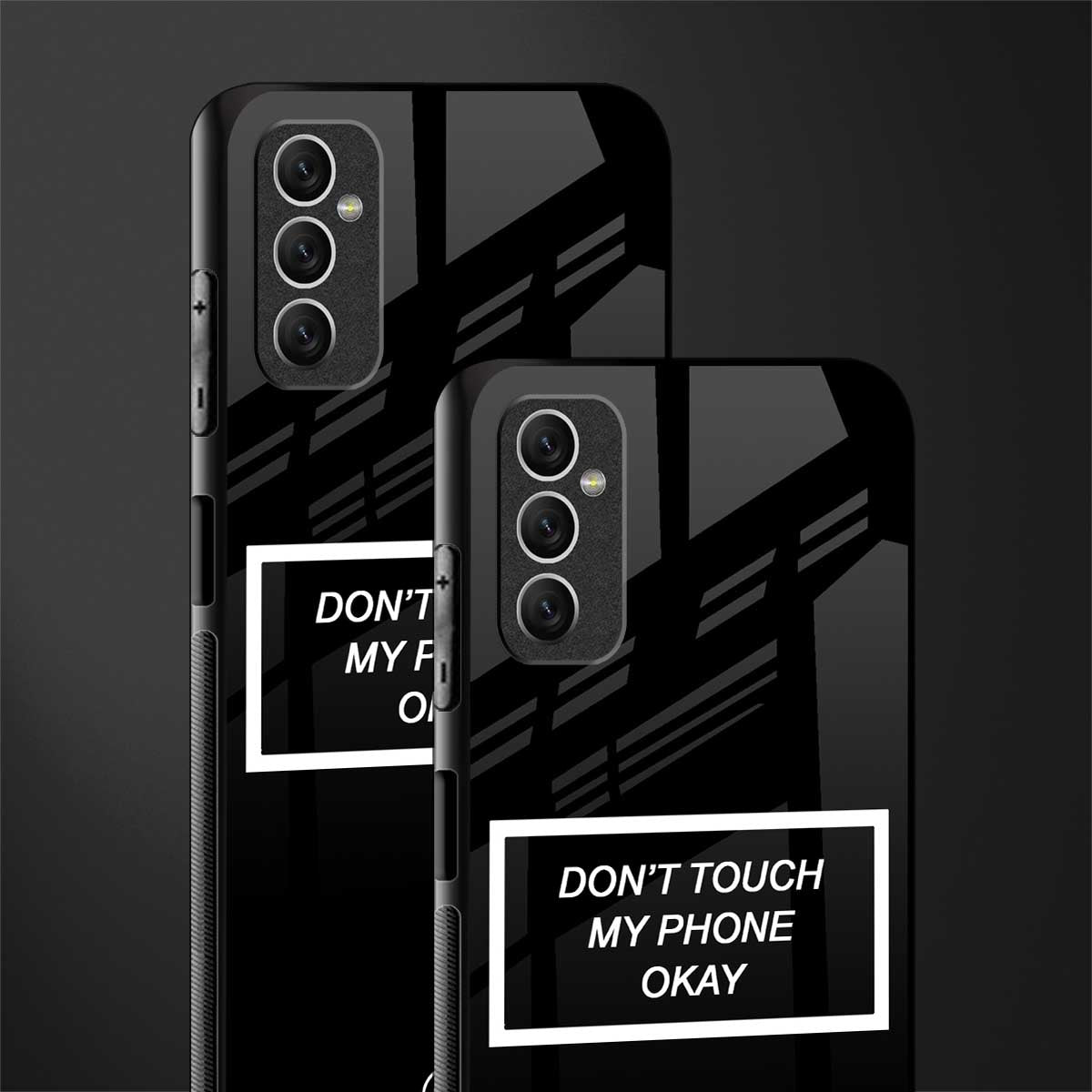 don't touch my phone black glass case for samsung galaxy m52 5g image-2