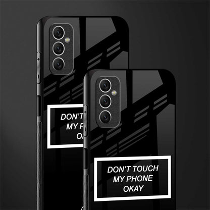 don't touch my phone black glass case for samsung galaxy m52 5g image-2