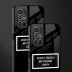 don't touch my phone black glass case for redmi 10 prime image-2