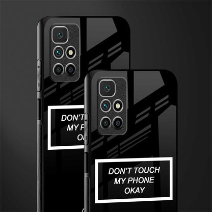 don't touch my phone black glass case for redmi 10 prime image-2