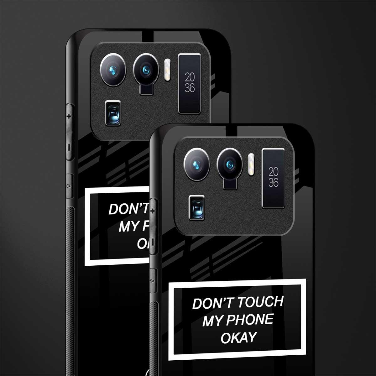 don't touch my phone black glass case for mi 11 ultra 5g image-2