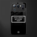 don't touch my phone black glass case for mi 11 ultra 5g image