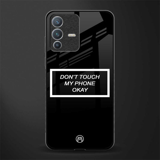 don't touch my phone black glass case for vivo v23 pro 5g image