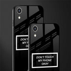 don't touch my phone black glass case for iphone xr image-2