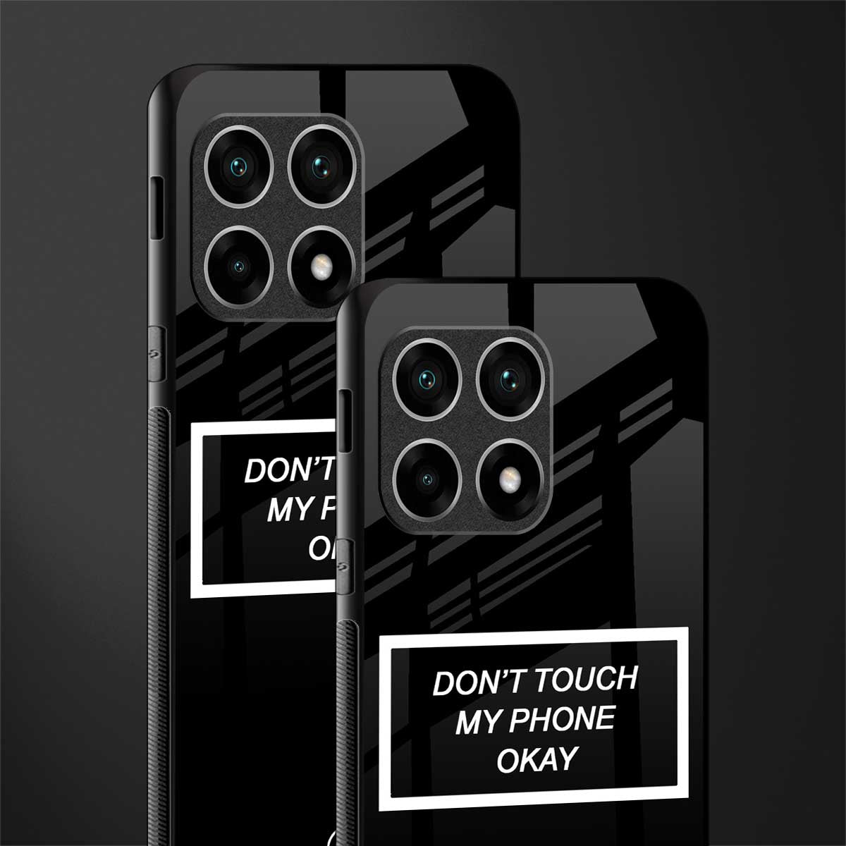 don't touch my phone black glass case for oneplus 10 pro 5g image-2