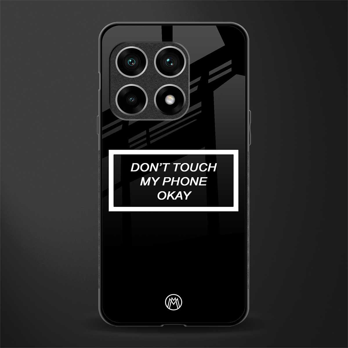 don't touch my phone black glass case for oneplus 10 pro 5g image