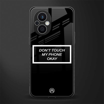 don't touch my phone black back phone cover | glass case for oppo f21 pro 5g