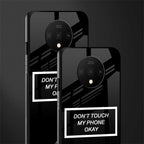 don't touch my phone black glass case for oneplus 7t image-2