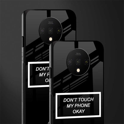 don't touch my phone black glass case for oneplus 7t image-2
