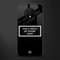don't touch my phone black glass case for oneplus 7t image