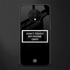 don't touch my phone black glass case for oneplus 7t image