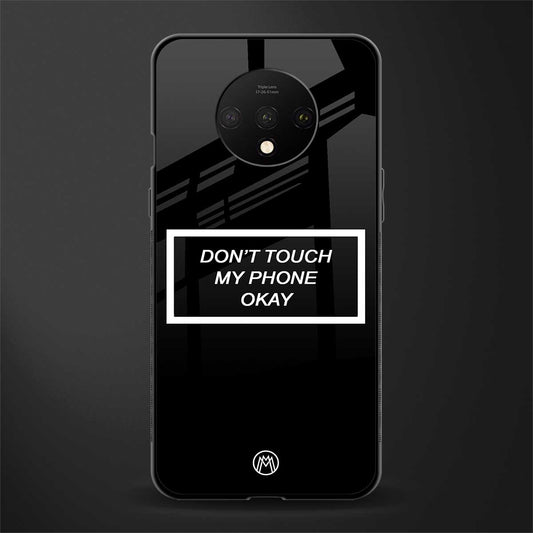 don't touch my phone black glass case for oneplus 7t image