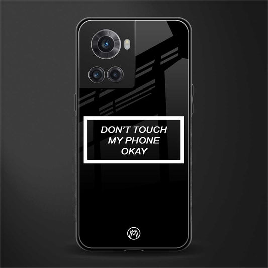 don't touch my phone black back phone cover | glass case for oneplus 10r 5g