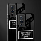don't touch my phone black glass case for vivo x70 image-2