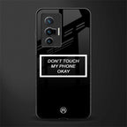don't touch my phone black glass case for vivo x70 image