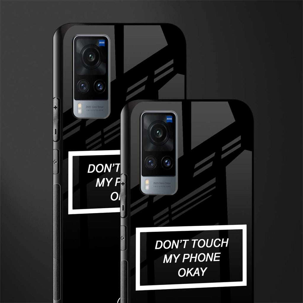 don't touch my phone black glass case for vivo x60 image-2