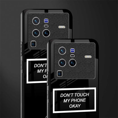 don't touch my phone black glass case for vivo x80 pro 5g image-2