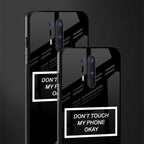 don't touch my phone black glass case for oneplus 8 pro image-2