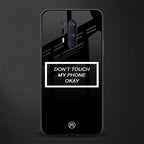 don't touch my phone black glass case for oneplus 8 pro image