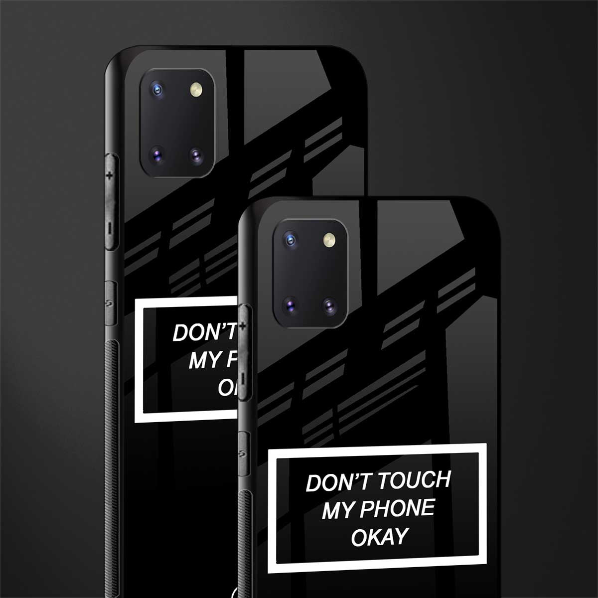 don't touch my phone black glass case for samsung a81 image-2